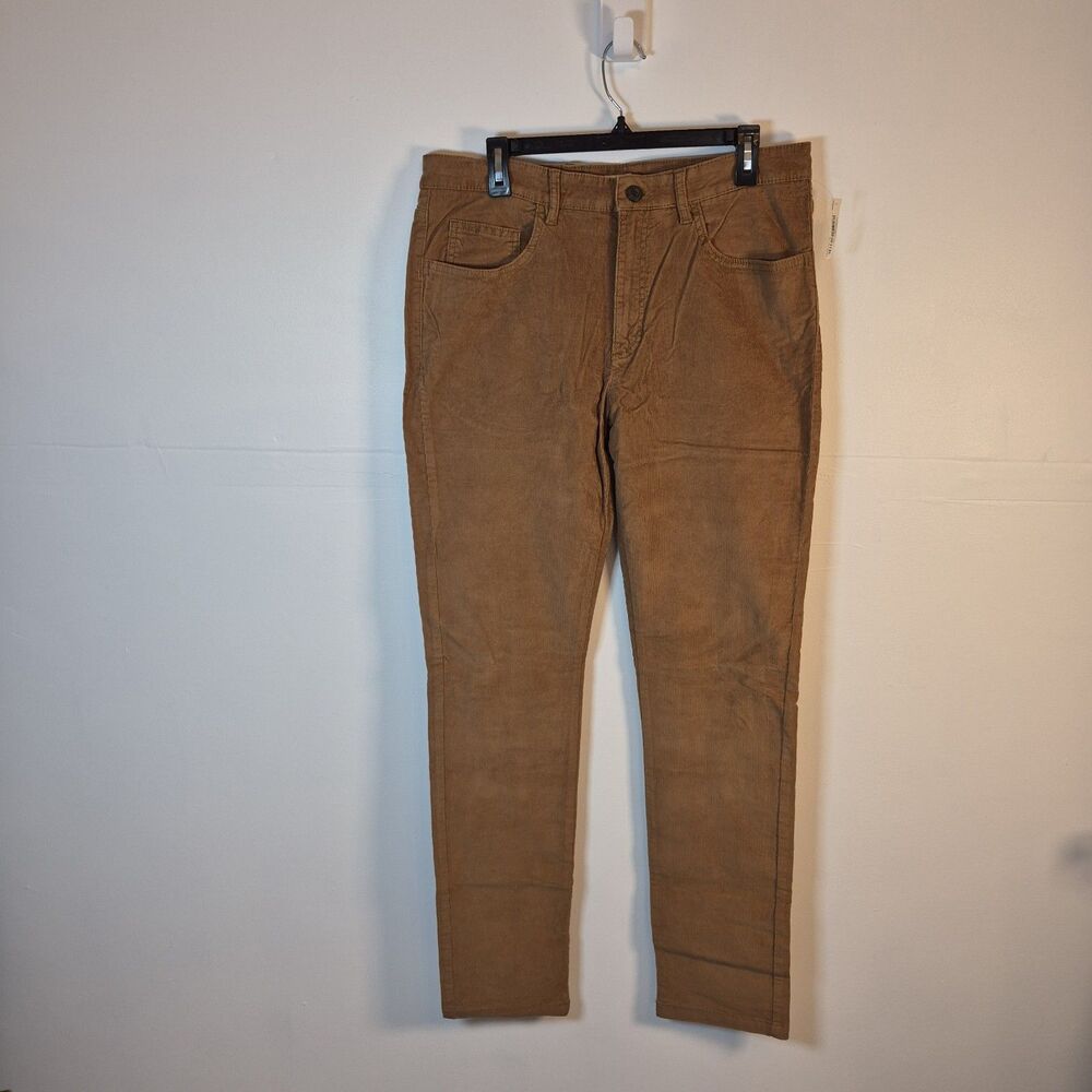 Goodthreads Men's Corduroy Pants Size 33W x 36L Brown Slim Fit